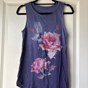 Lucky Brand Purple Floral Tank Top